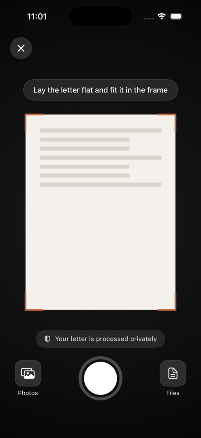 Scanning a letter with PlainlyScan